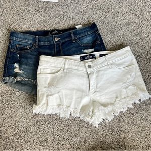 Size 9 Bundle of hollister low rise short shorts with stretch
